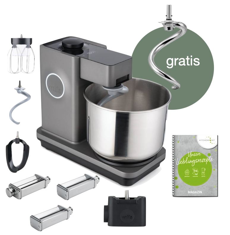 Wilfa Küchenmaschine Probaker Timer grau - Pasta Set