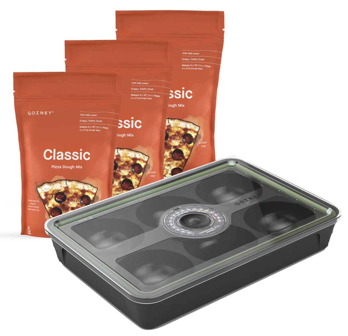 Gozney Pizza Dough Mix Classic 3x Set inkl. Ballen Box
