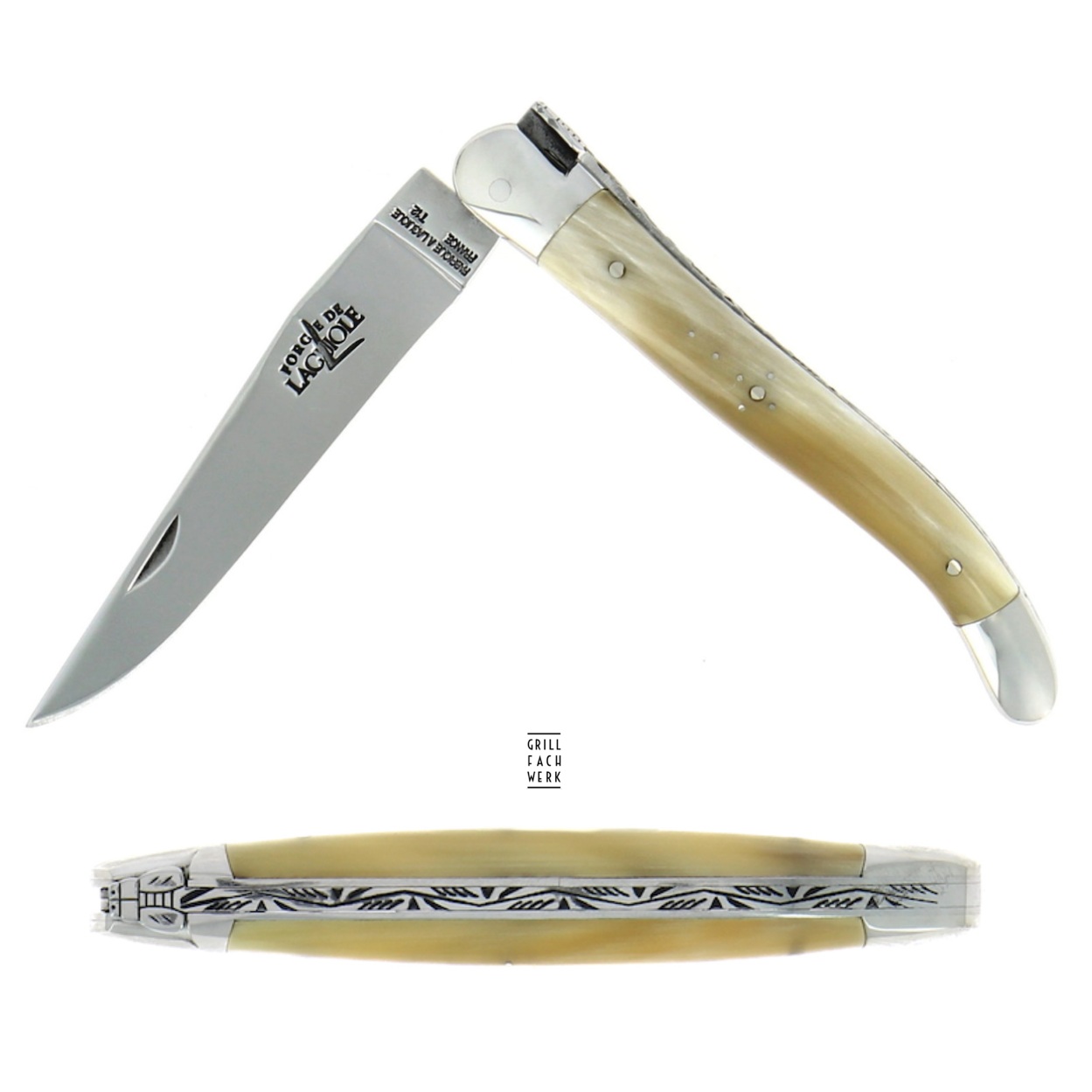 Forge de Laguiole Taschenmesser 12cm - Helles Horn Forge de Laguiole Taschenmesser 12cm - Helles Horn