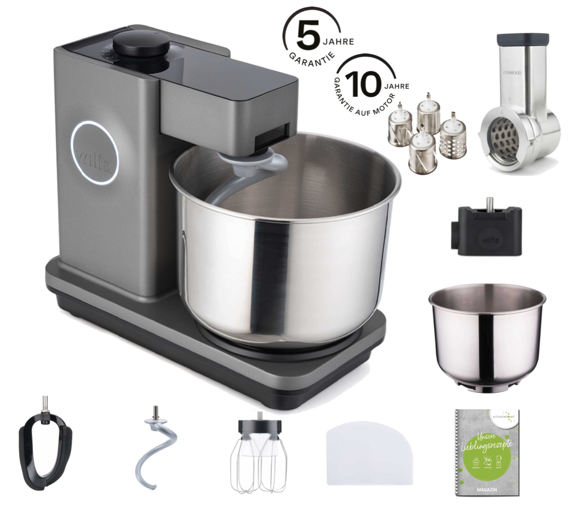 Wilfa Küchenmaschine Probaker grau - Gemüse Mega Set Wilfa Küchenmaschine Probaker grau - Gemüse Mega Set