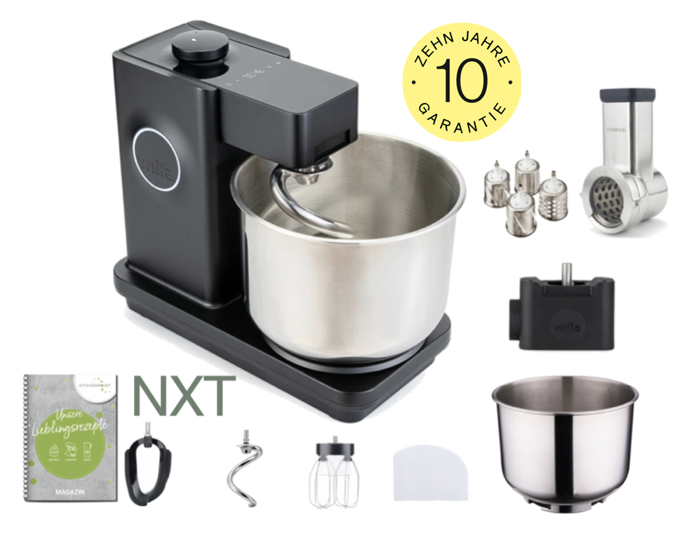 Wilfa Küchenmaschine PROBAKER NXT, Schwarz - Gemüse Mega Set