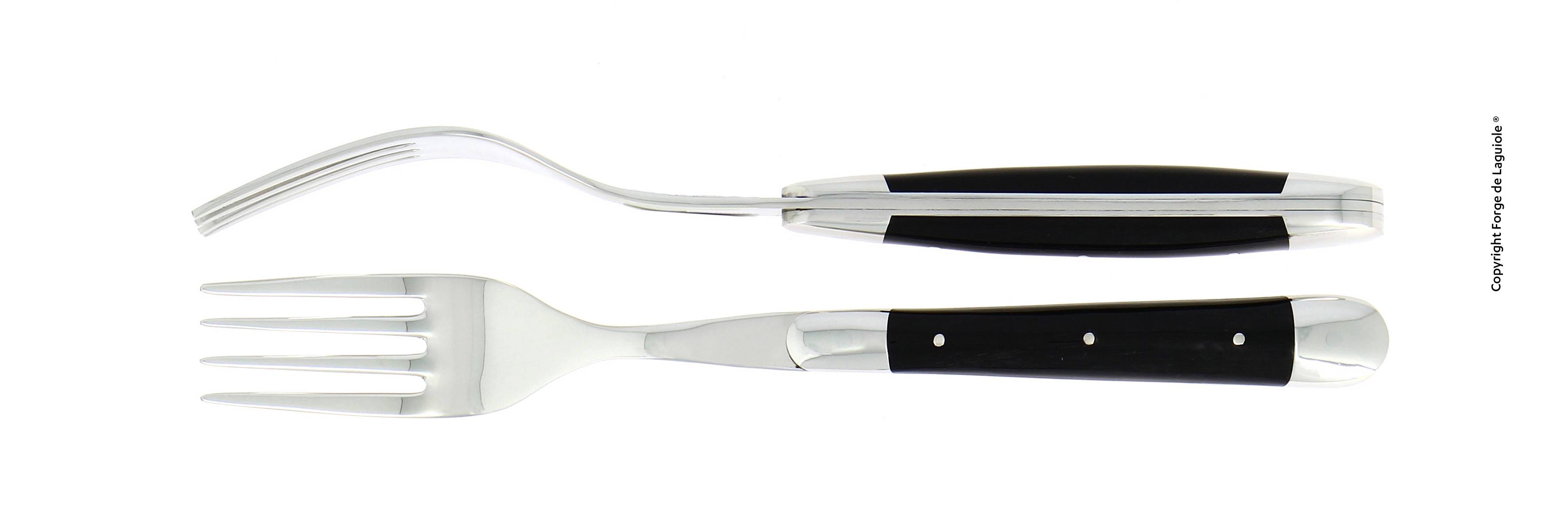 Forge de Laguiole Gabel 2er Set - Acryl Schwarz Forge de Laguiole Gabel 2er Set - Acryl Schwarz