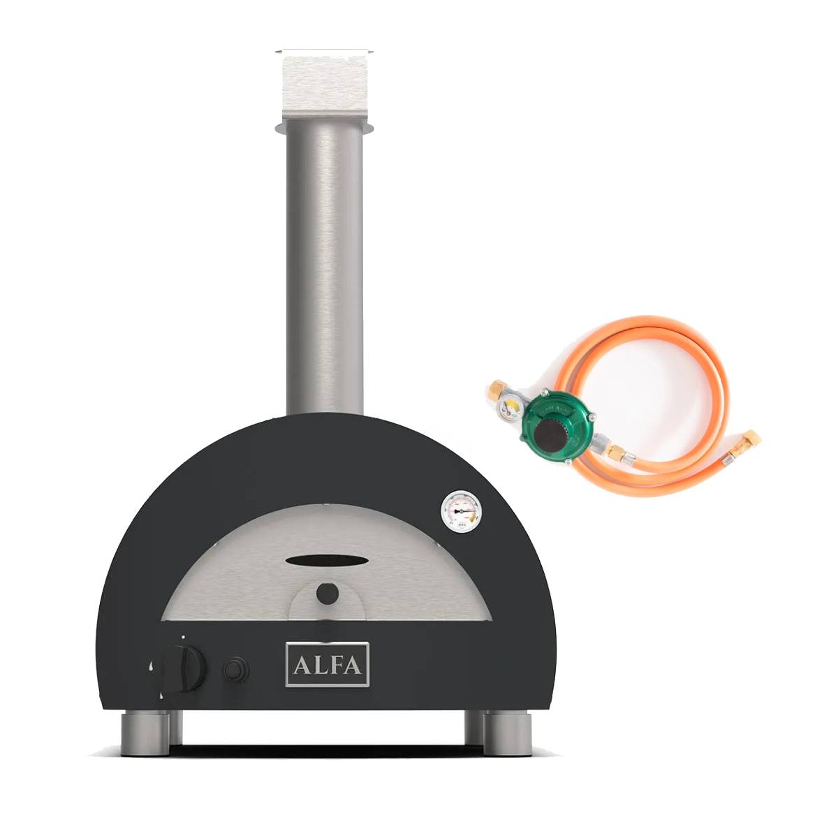 Alfa Moderno Portable Gas Anschluss Set - schiefer grau Alfa Moderno Portable Gas Anschluss Set - schiefer grau