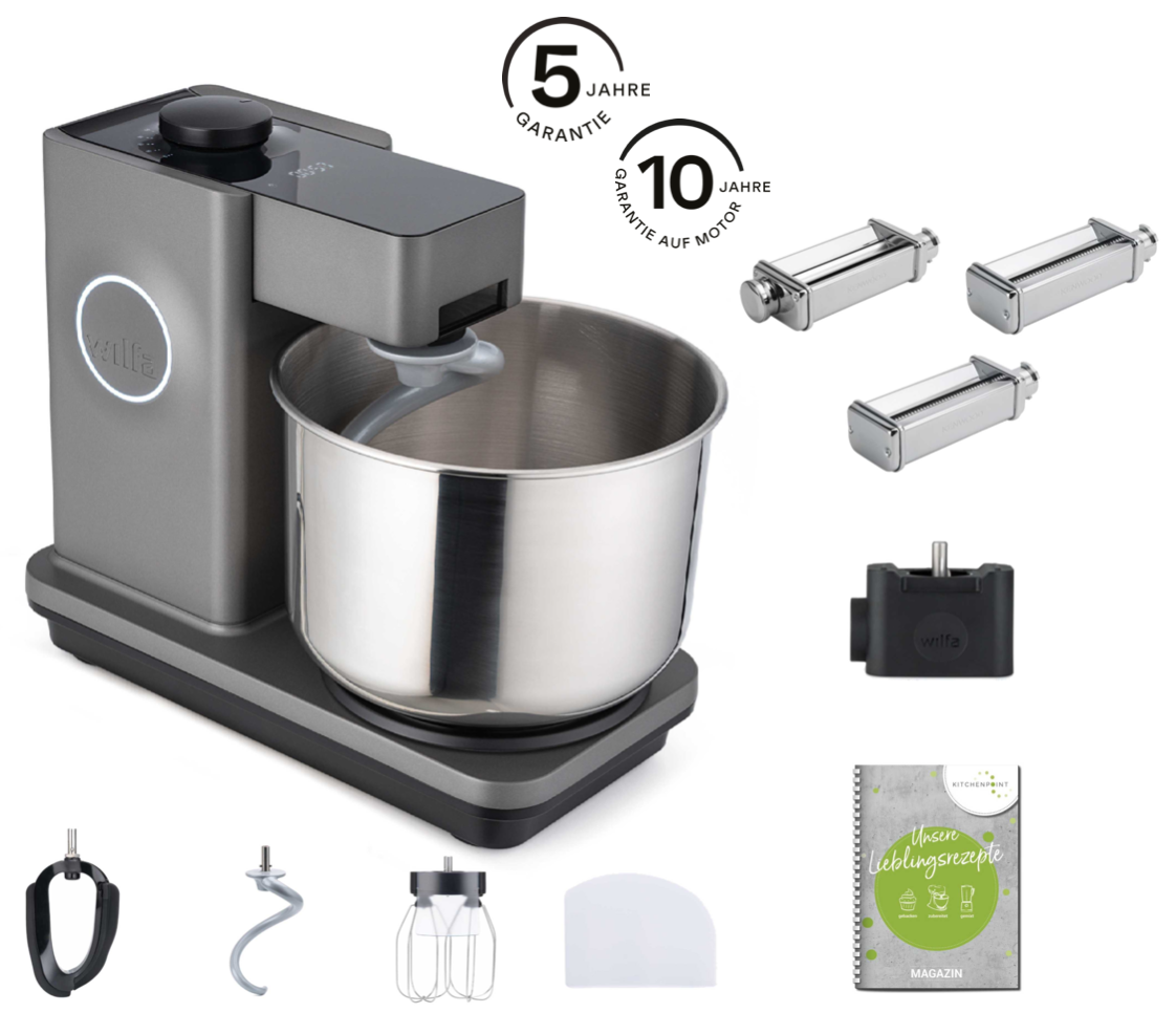 Wilfa Küchenmaschine Probaker Timer grau - Pasta Set