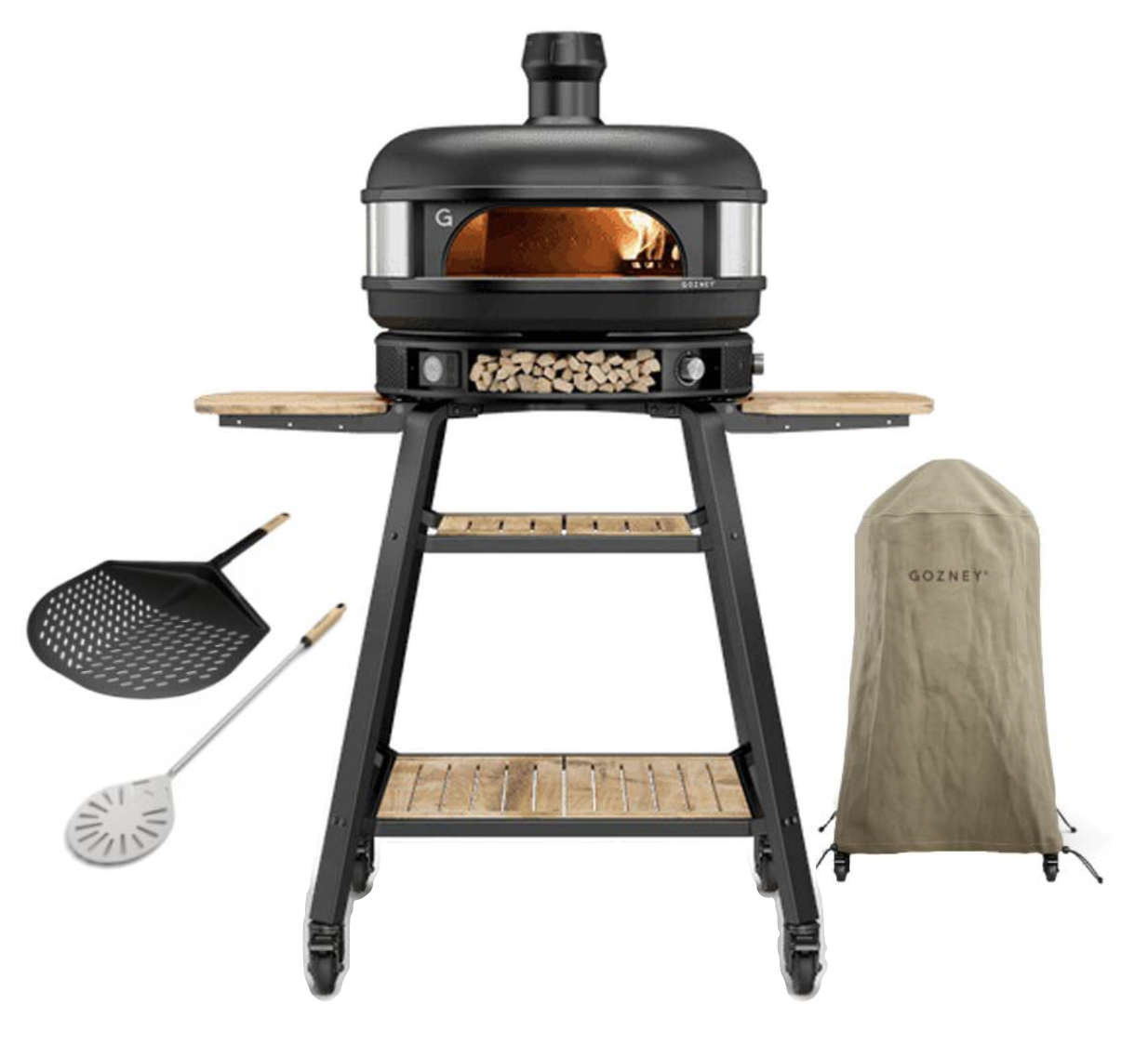 Gozney Dome Dual Fuel Schwarz -Starter mit Gestell