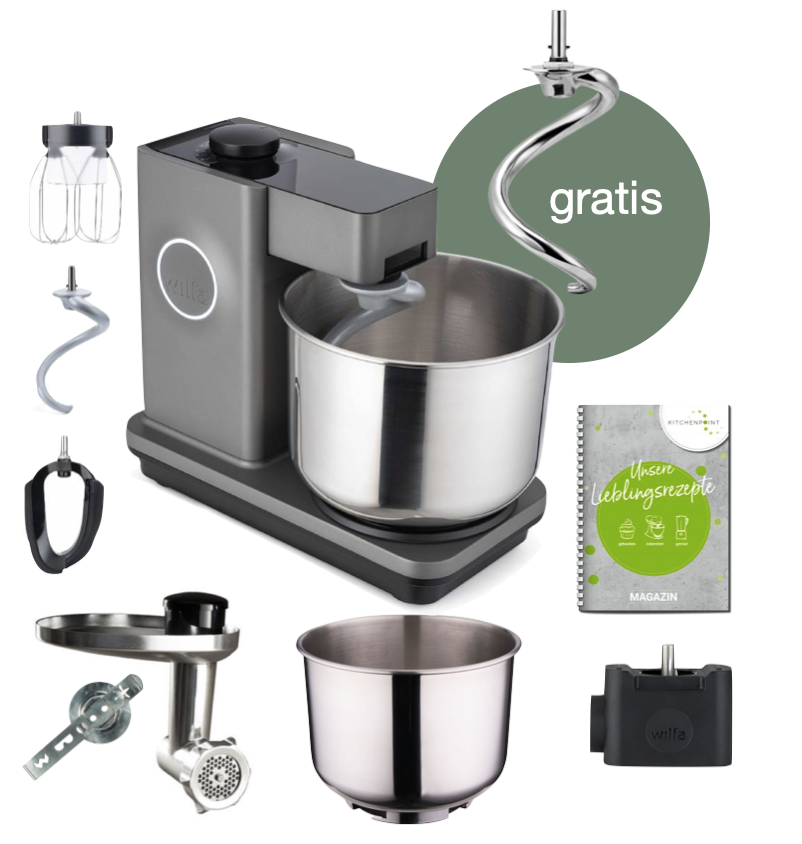 Wilfa Küchenmaschine Probaker grau - Back Mega Set