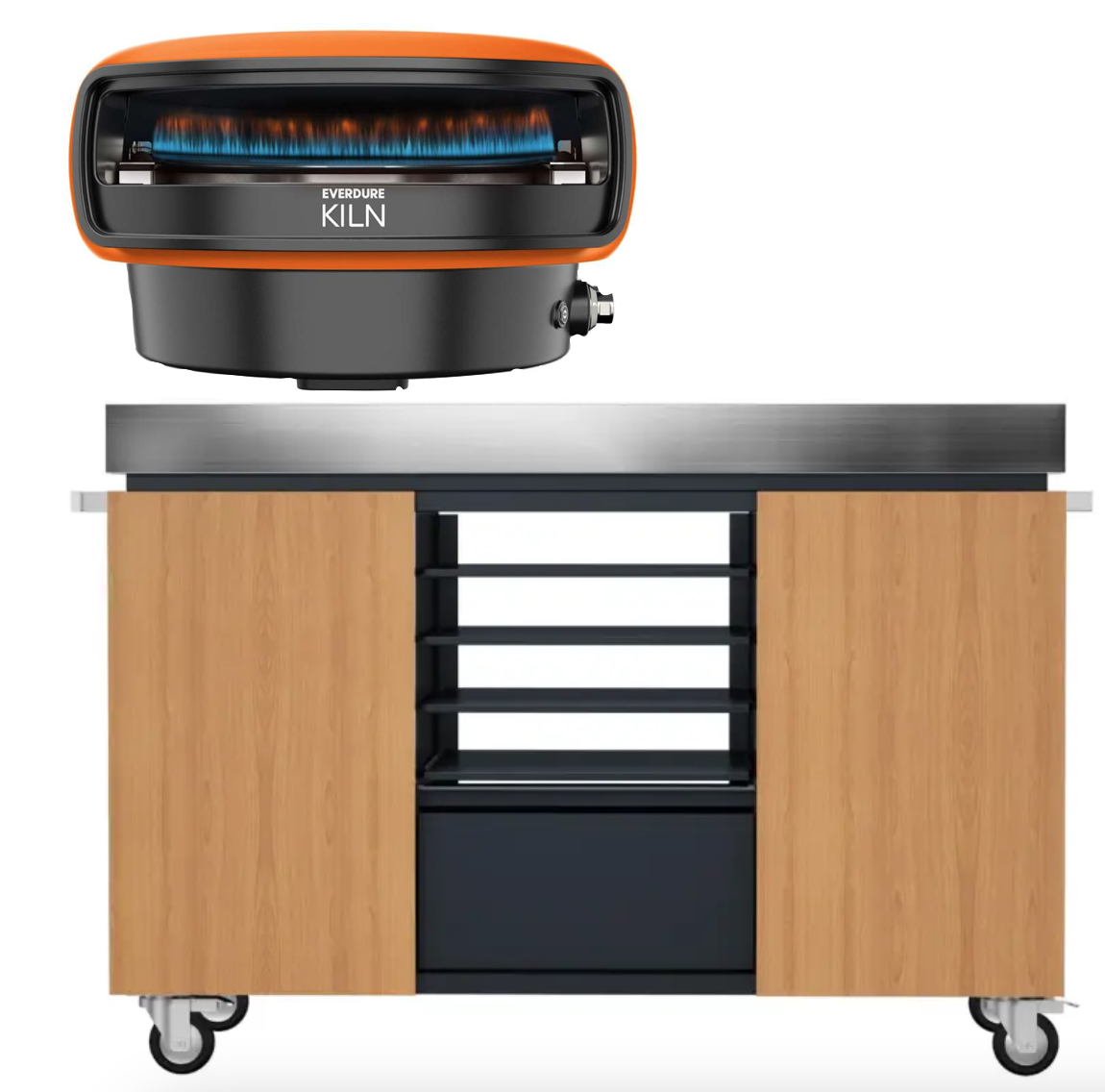 Everdure  KILN Pizzaofen 2 Brenner rotierend terracotta mit Pizza Station
