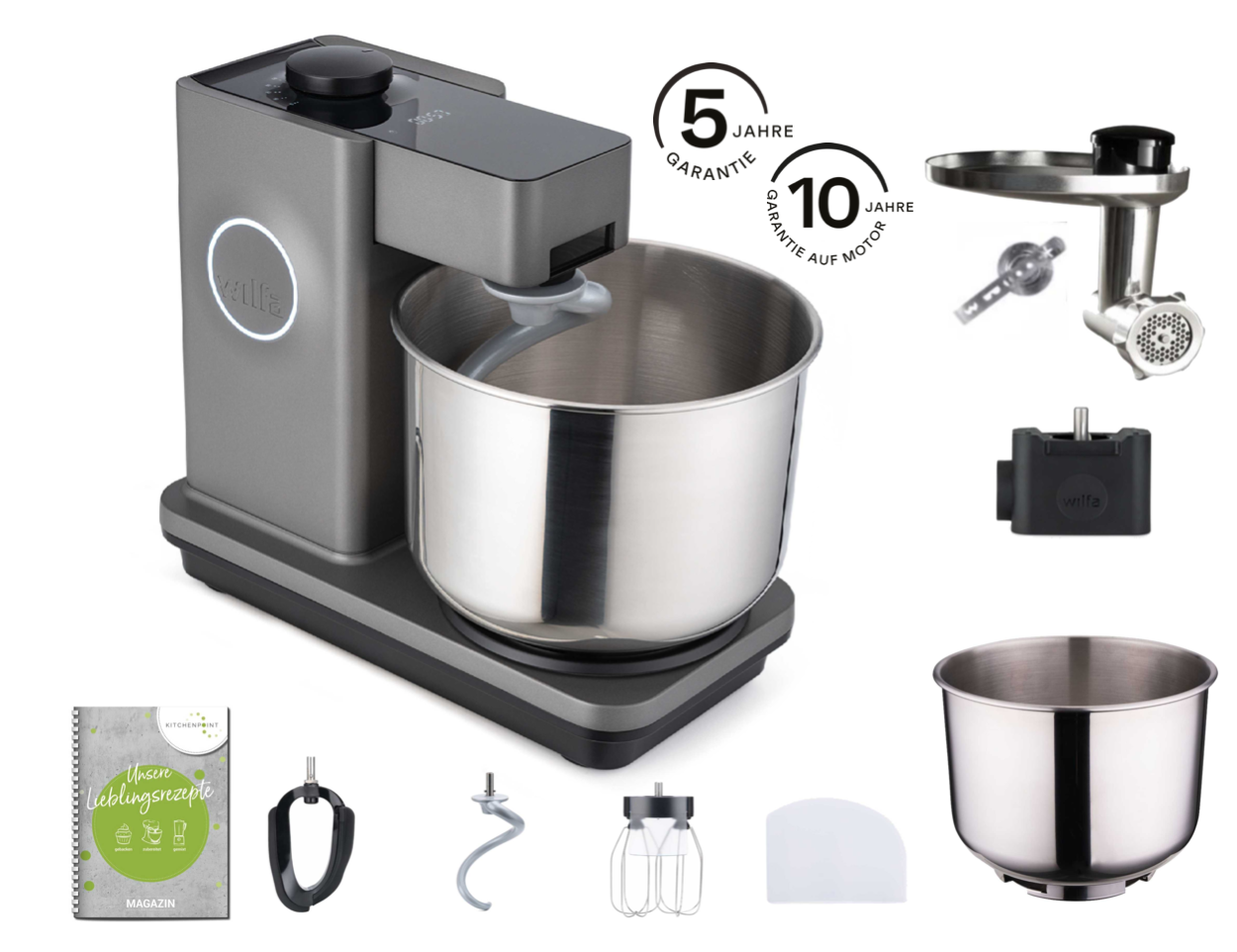 Wilfa Küchenmaschine Probakern Timer grau - Back Mega Set