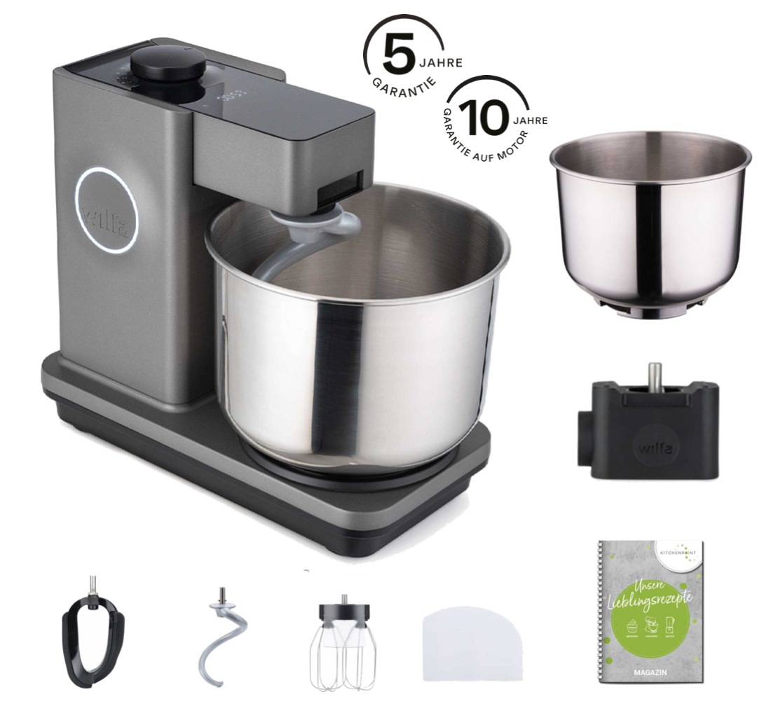 Wilfa Küchenmaschine Probaker Timer grau - Schüssel Set inkl. Adapter Wilfa Küchenmaschine Probaker Timer grau - Schüssel Set inkl. Adapter