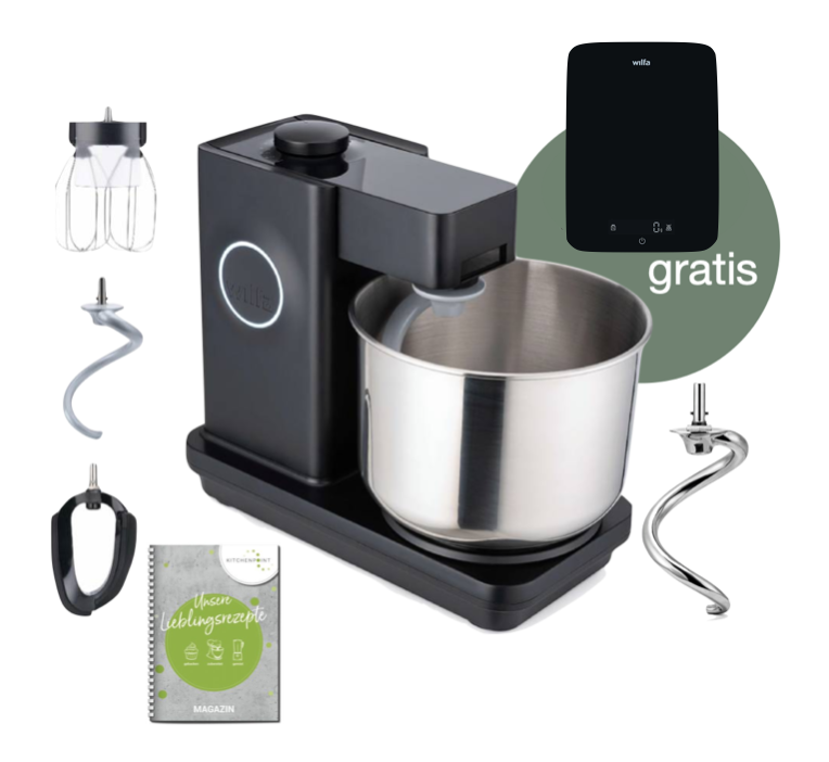 Wilfa Küchenmaschine Probaker schwarz - Knethaken Set