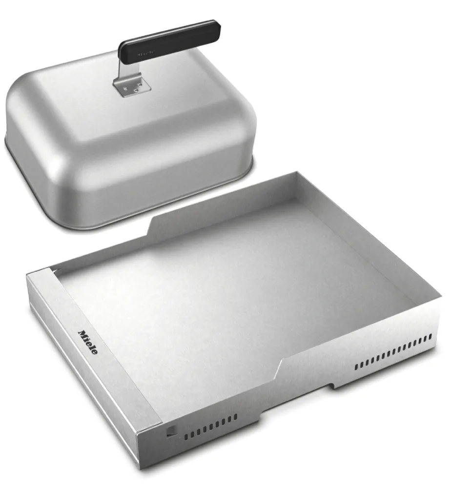 Miele Dreams Outdoorküche GriddleMaster - Edelstahl Plancha mit Garhaube