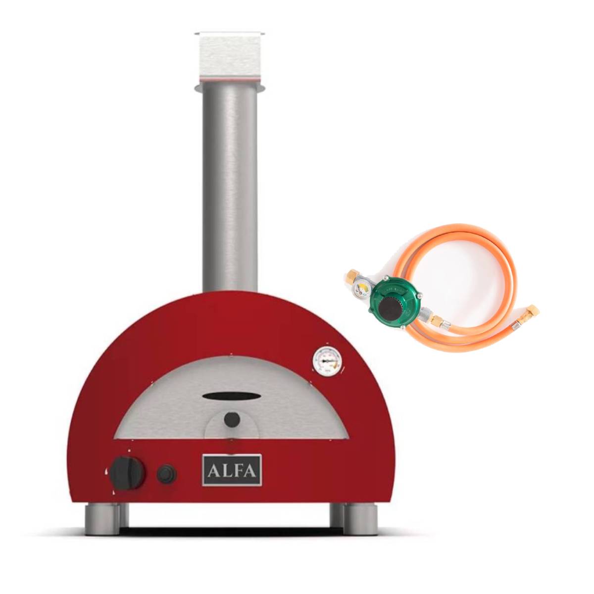 Alfa Moderno Portable Gas Schlauch Set - antik rot Alfa Moderno Portable Gas Schlauch Set - antik rot
