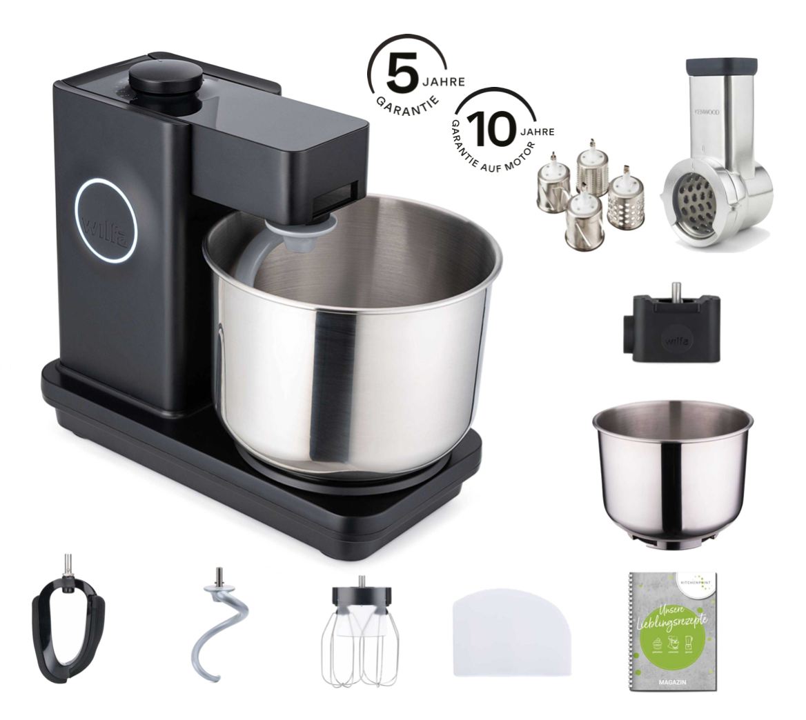 Wilfa Küchenmaschine Probaker schwarz - Gemüse Mega Set