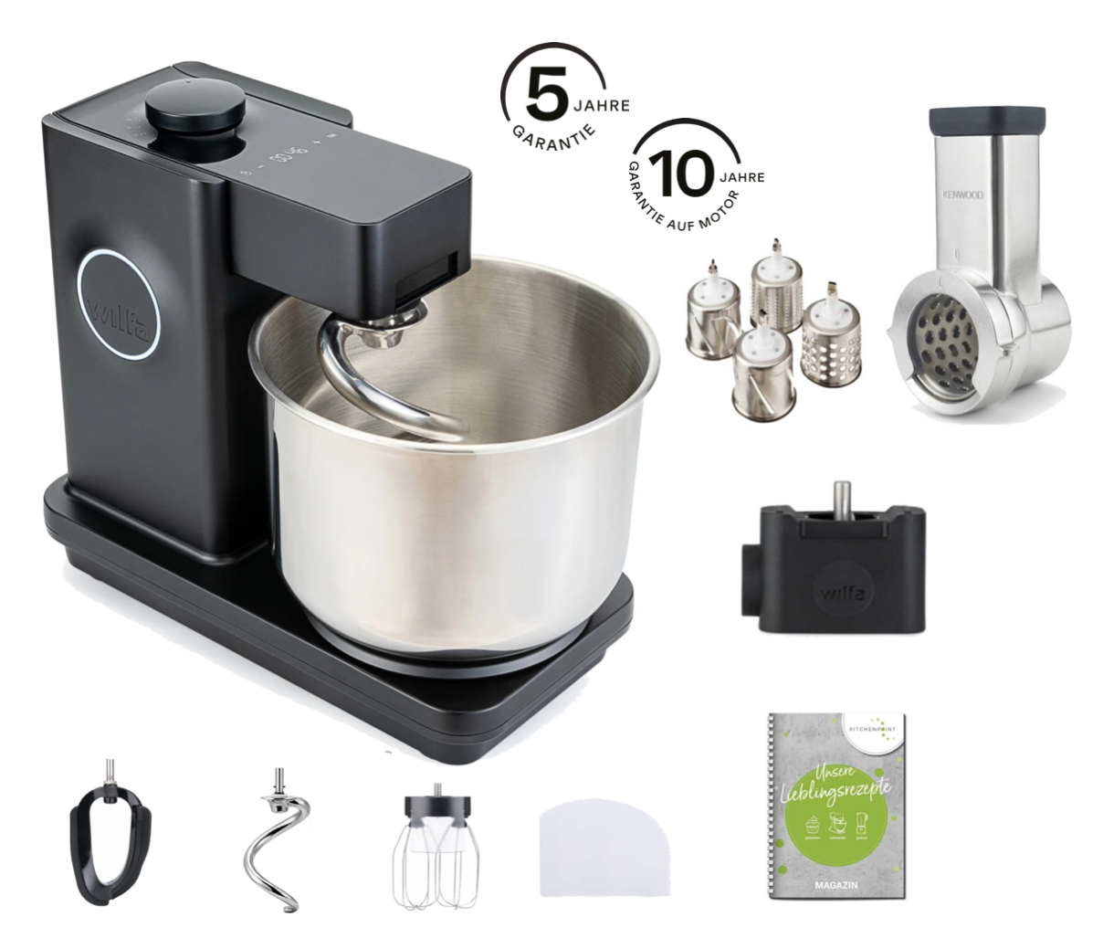 Wilfa Küchenmaschine Probaker Timer schwarz - Gemüse Set