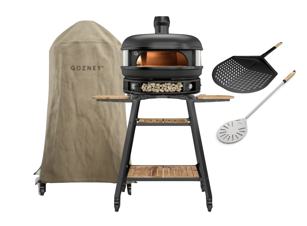 Gozney Dome Dual Fuel Schwarz -Starter mit Gestell