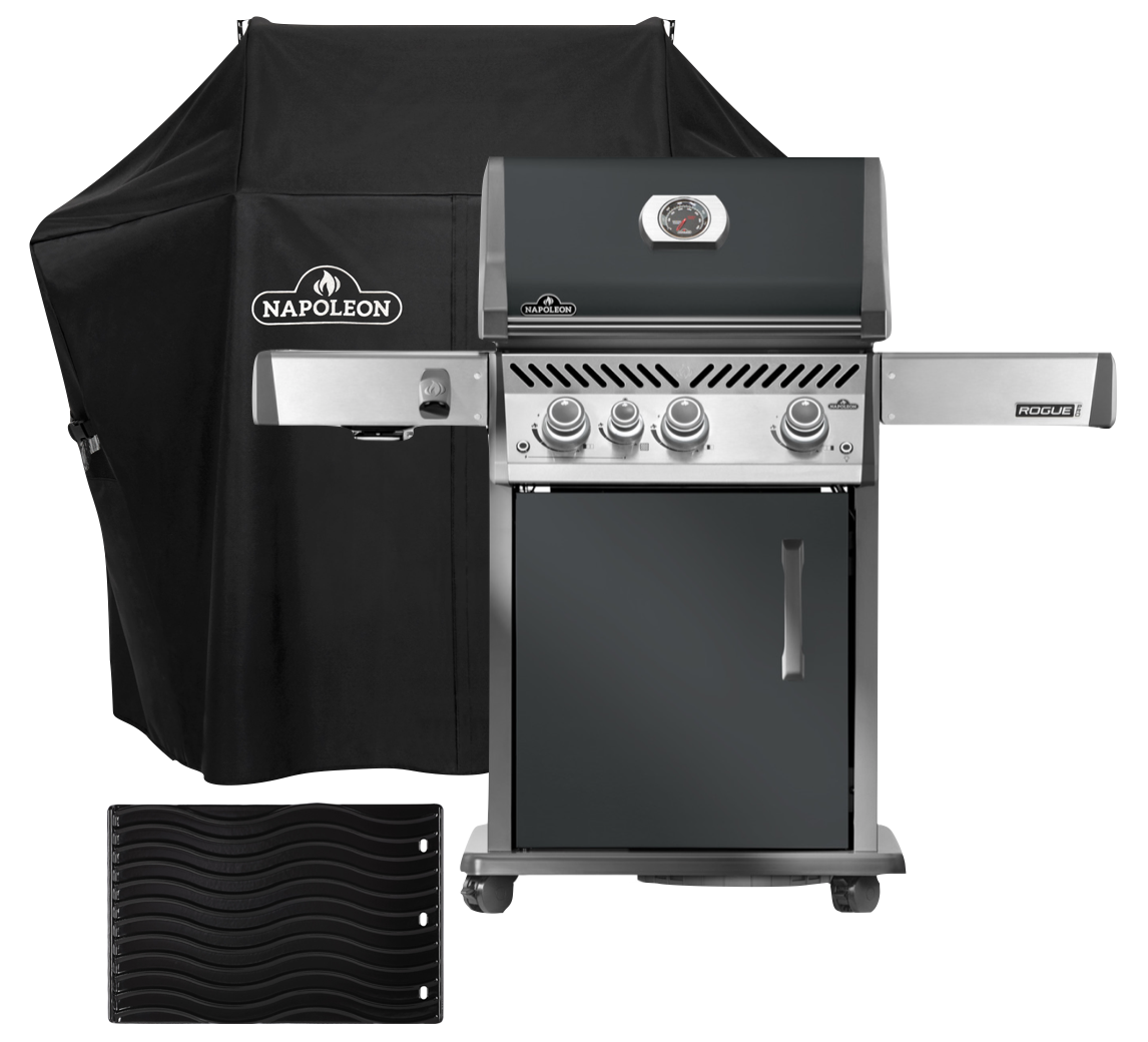 Napoleon Rogue Pro 425 Limited Edition Rauchgrau - inkl. Abdeckhaube und Gussplatte
