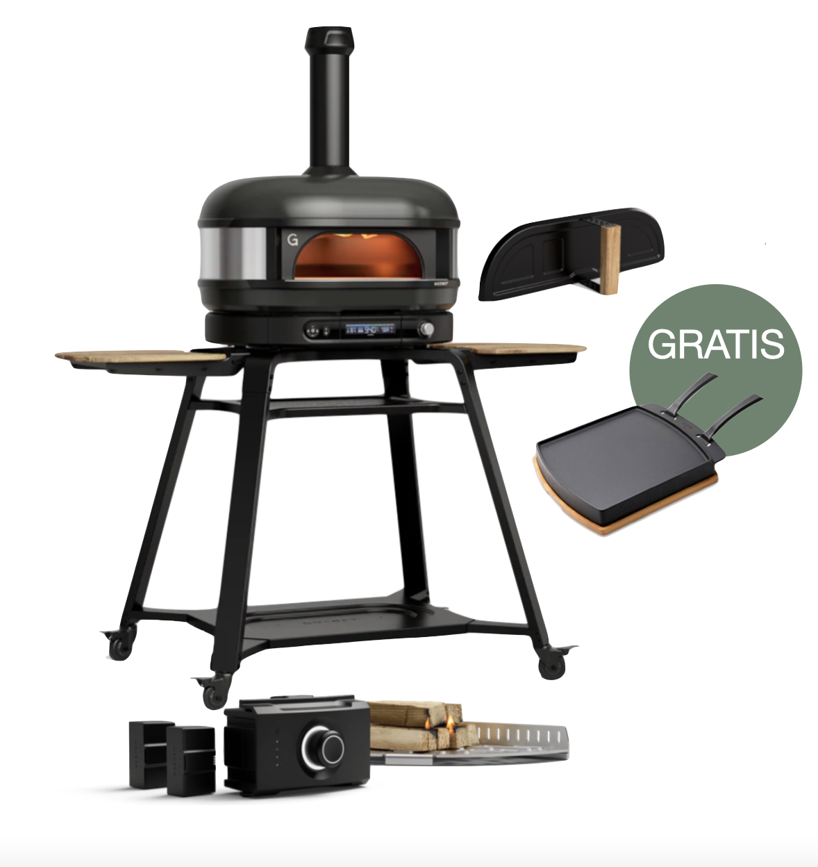Gozney Dome Gen 2.0 Schwarz - Woodfire Set inkl. Gestell