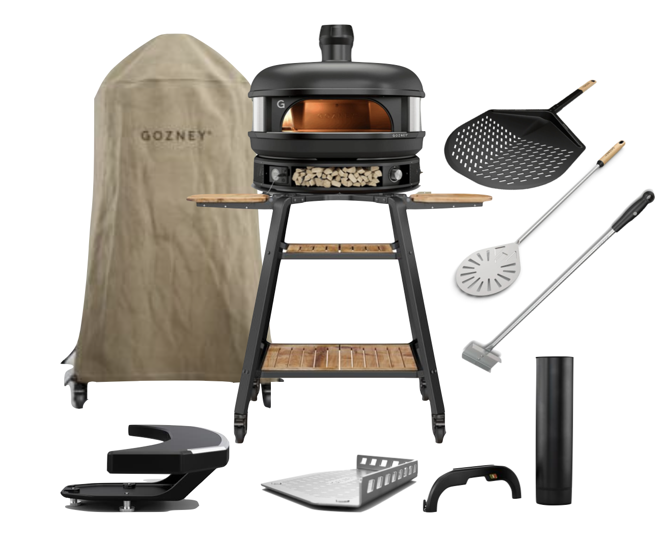 Gozney Dome Dual Fuel Schwarz - Neapel Set mit Gestell