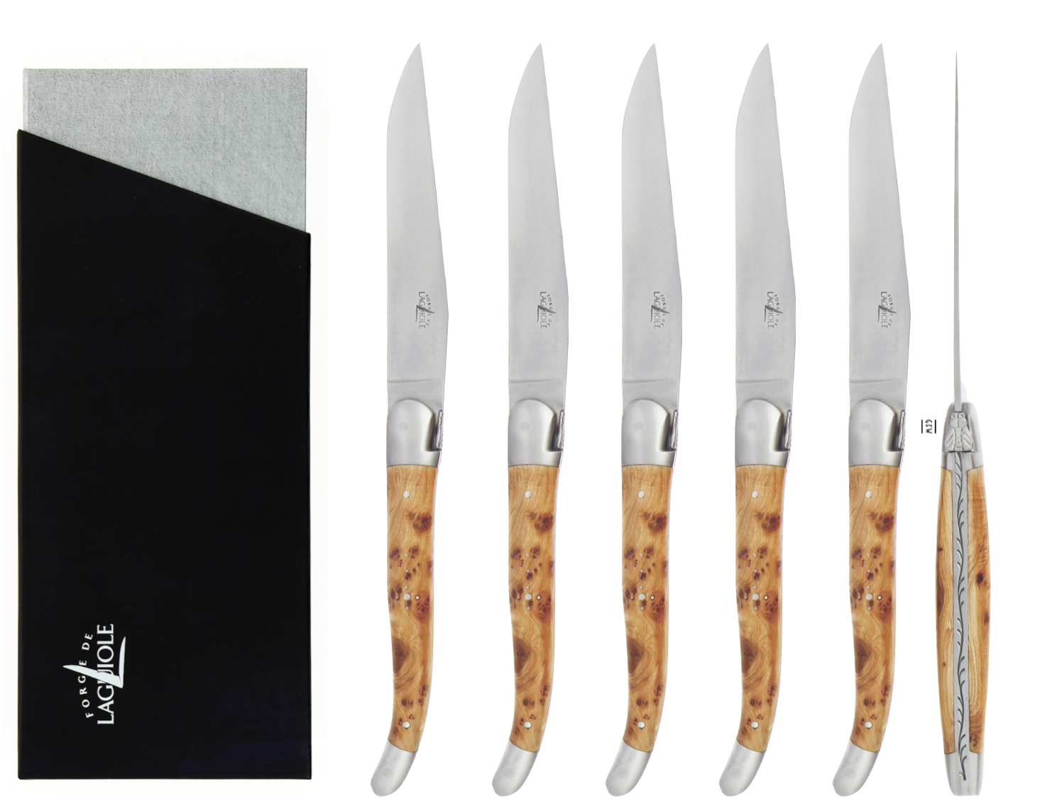 Forge de Laguiole Steakmesser 6er Set - Wacholderholz Forge de Laguiole Steakmesser 6er Set - Wacholderholz
