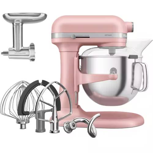 KitchenAid Küchenmaschine 6,6L ARTISAN - Dried Rose - BBQ Set