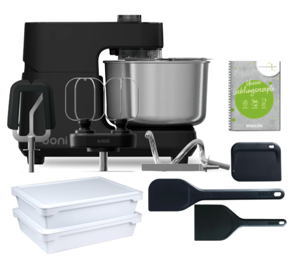 Ooni Halo Core Spiralkneter Foundry Black - Pizza Set