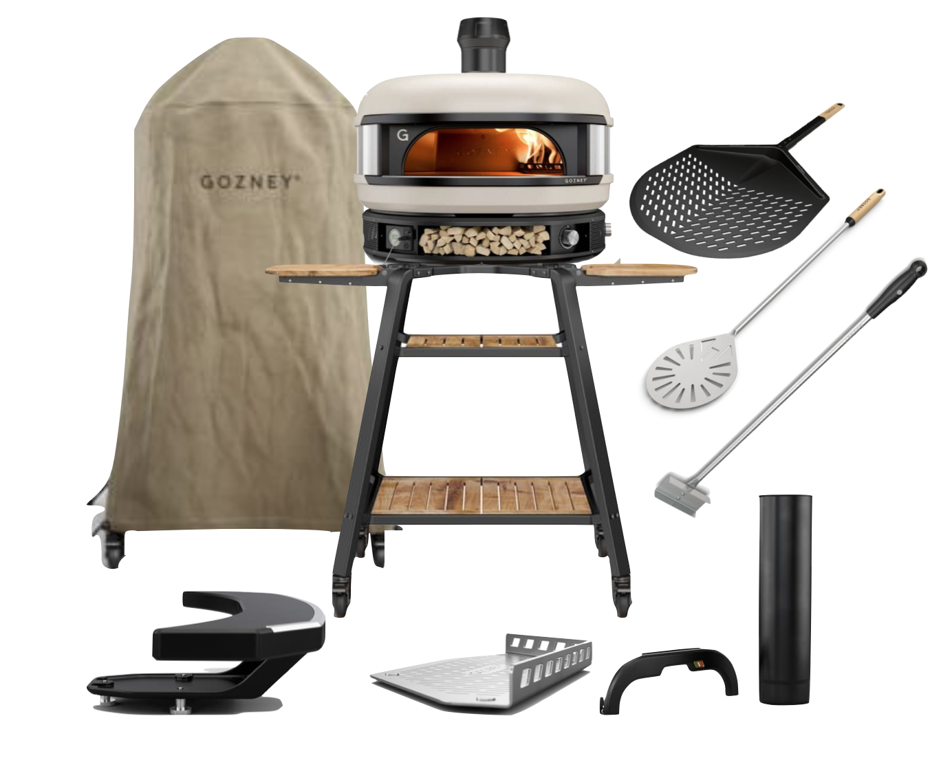 Gozney Dome Dual Fuel Creme Neapel Set mit Gestell