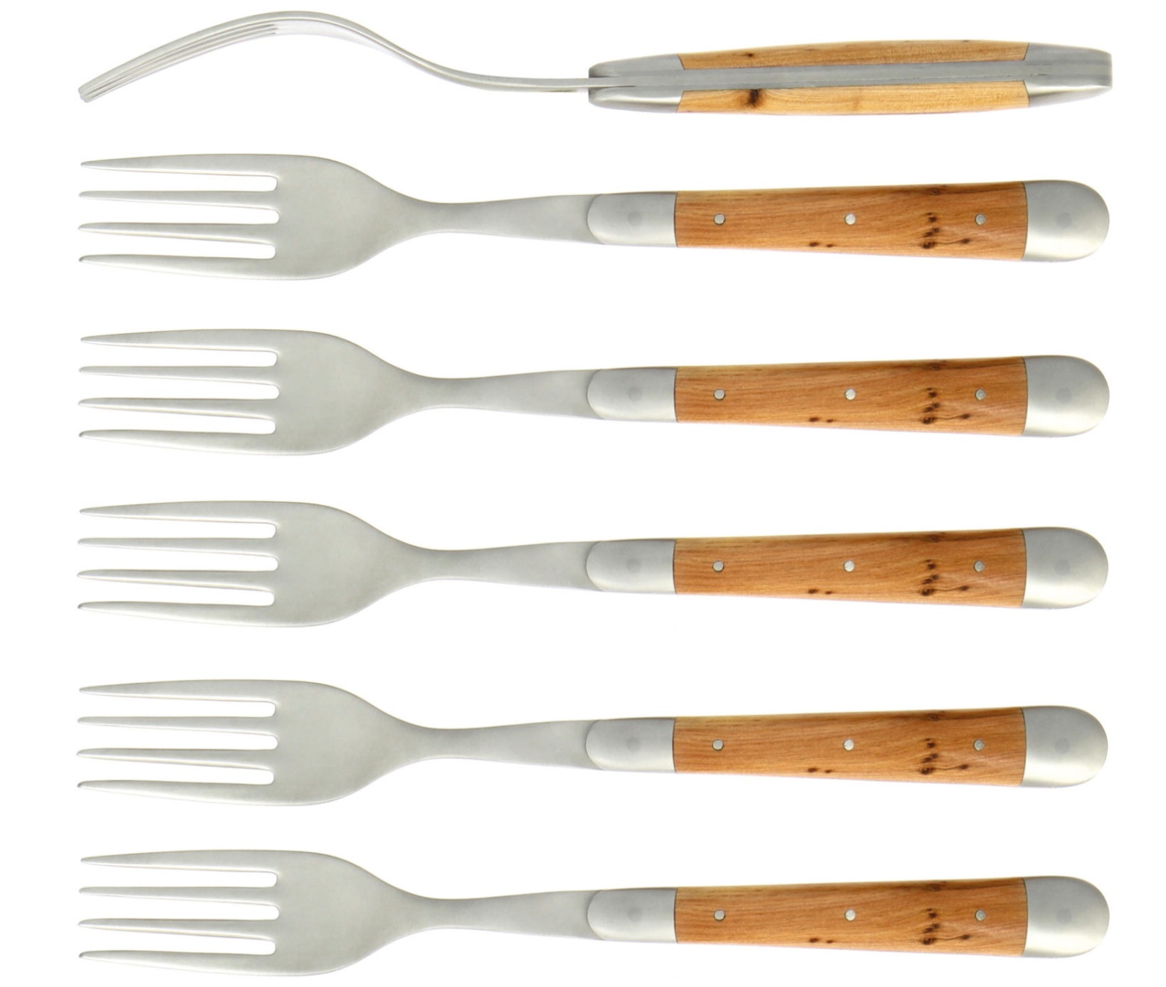 Forge de Laguiole Gabel 6er Set - Wacholderholz Forge de Laguiole Gabel 6er Set - Wacholderholz