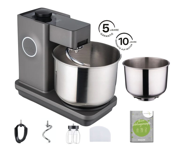Wilfa Küchenmaschine Probaker V2 Grau - Schüssel Set
