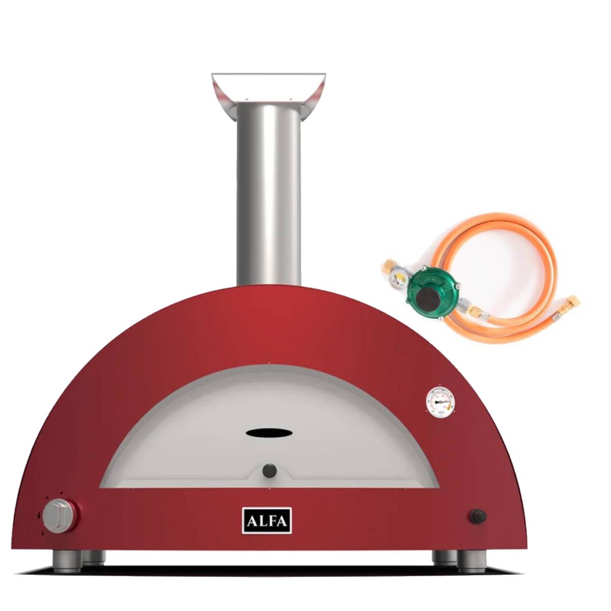 Alfa Moderno 3 Pizze Gas Schlauch Set - antik rot Alfa Moderno 3 Pizze Gas Schlauch Set - antik rot