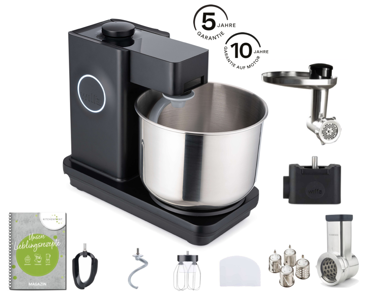 Wilfa Küchenmaschine Probaker schwarz - Komplett Set