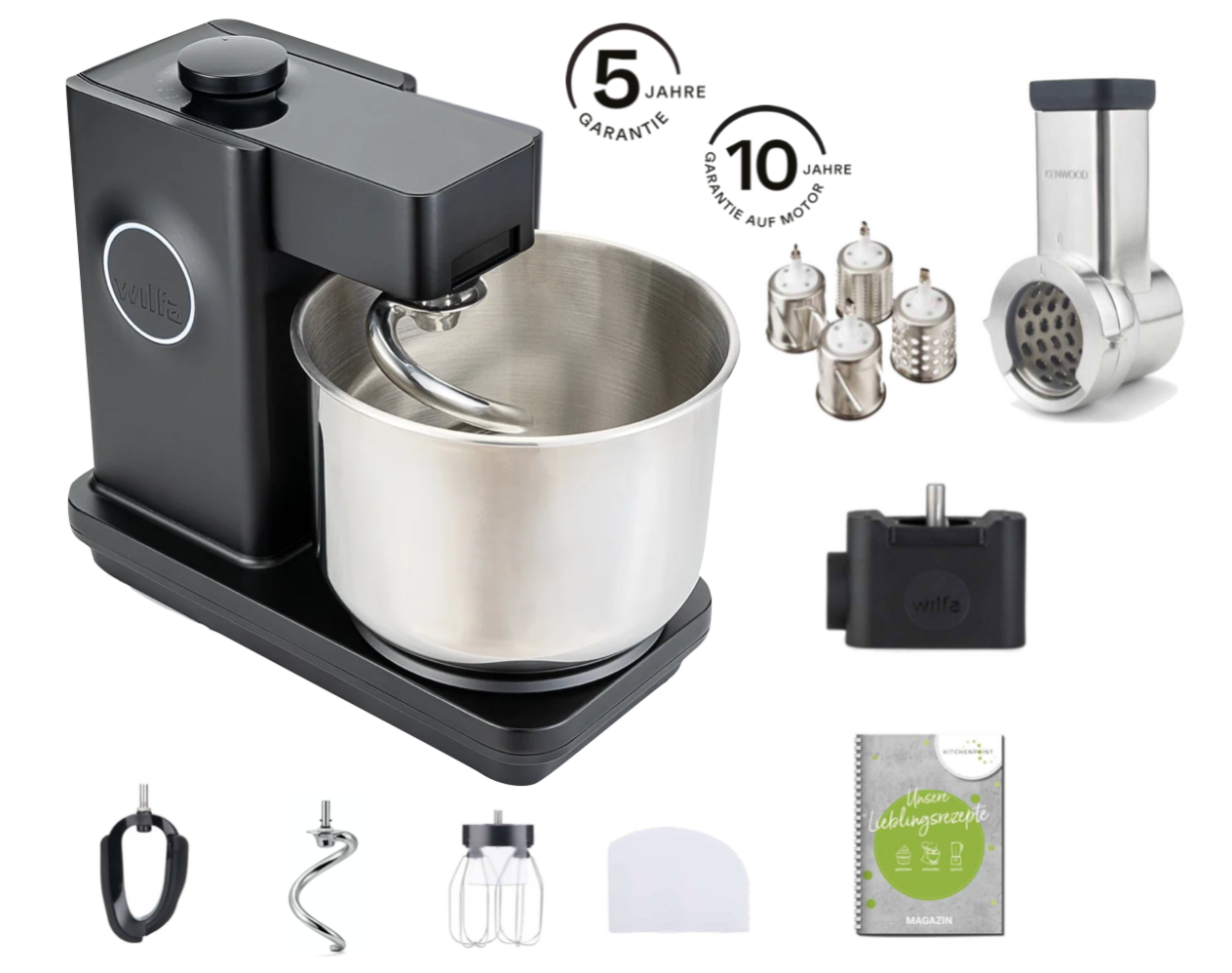 Wilfa Küchenmaschine Probaker V2 Schwarz - Gemüse Set