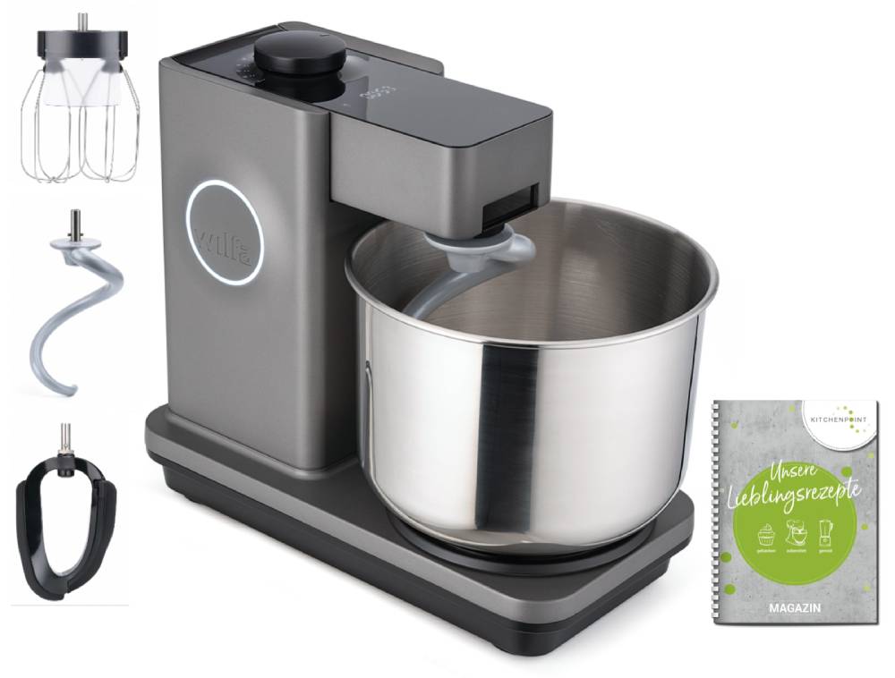 Wilfa Küchenmaschine Probaker Timer grau - Knethaken Set Wilfa Küchenmaschine Probaker Timer grau - Knethaken Set