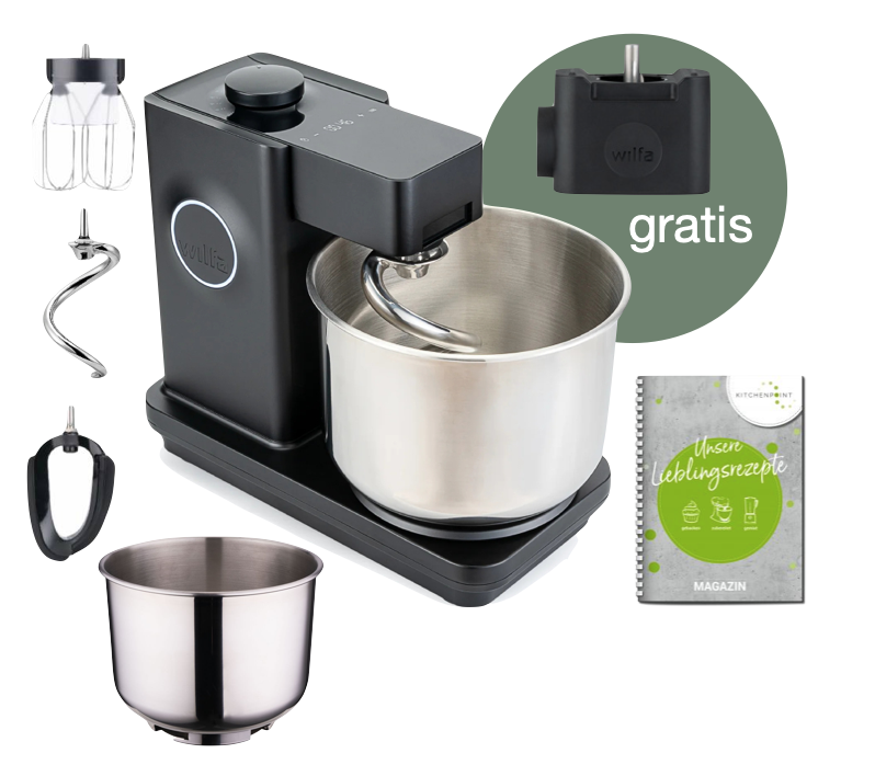 Wilfa Küchenmaschine Probaker Timer schwarz - Schüssel Set