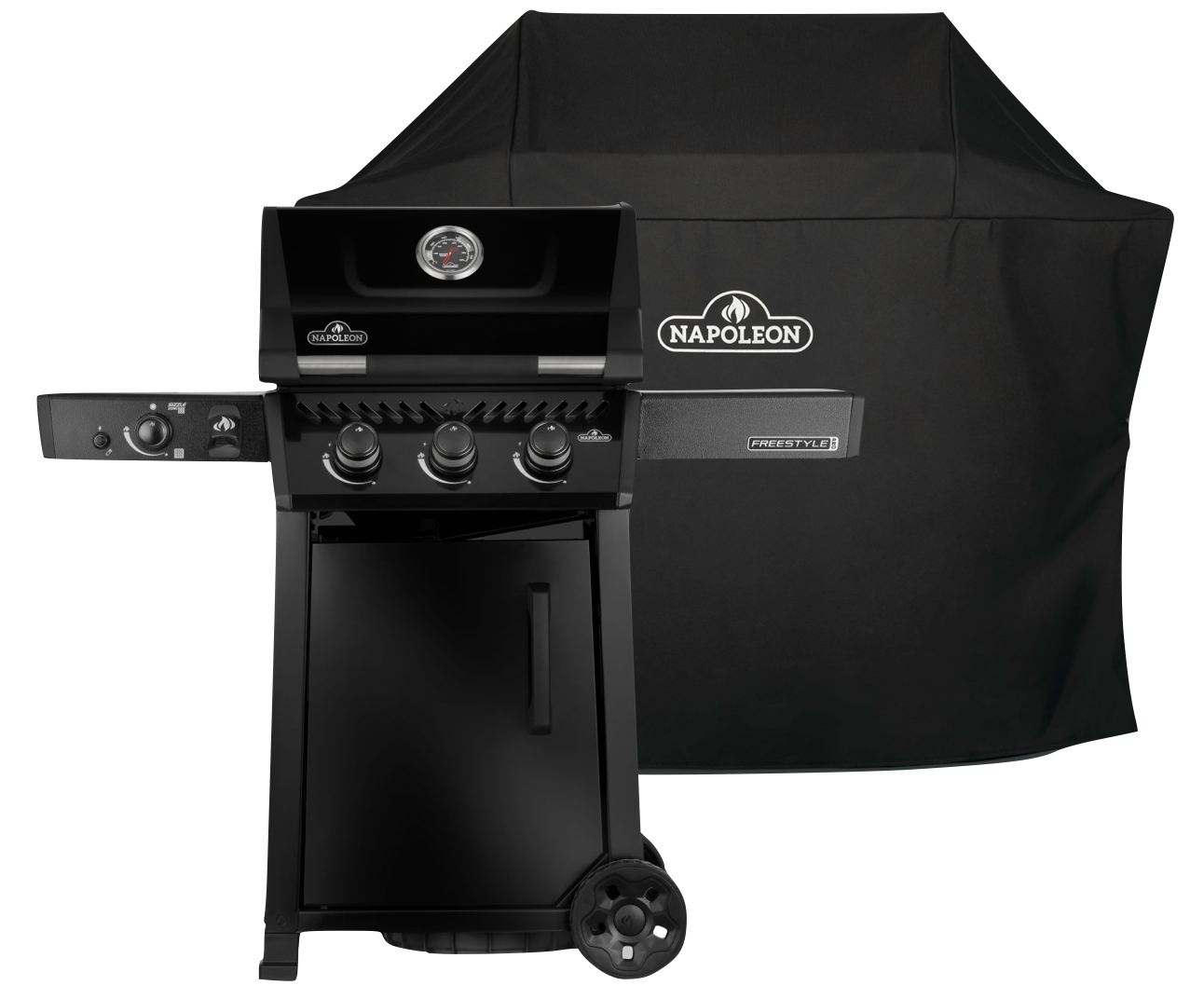 Napoleon Freestyle Pro 365 schwarz mit Sizzle Zone inkl. Abdeckhaube - Modell 2026