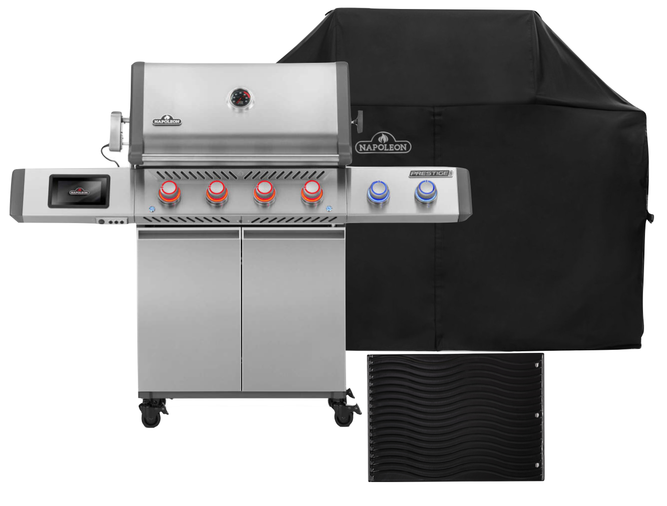 Napoleon Prestige PRO 500 Edelstahl inkl. Abdeckhaube und Gussplatte - 2026