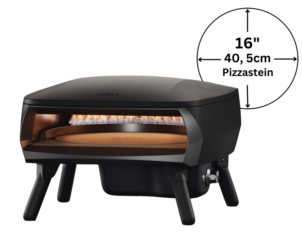 Witt Piccolo Rotante Grande 16" Pizzaofen matt schwarz